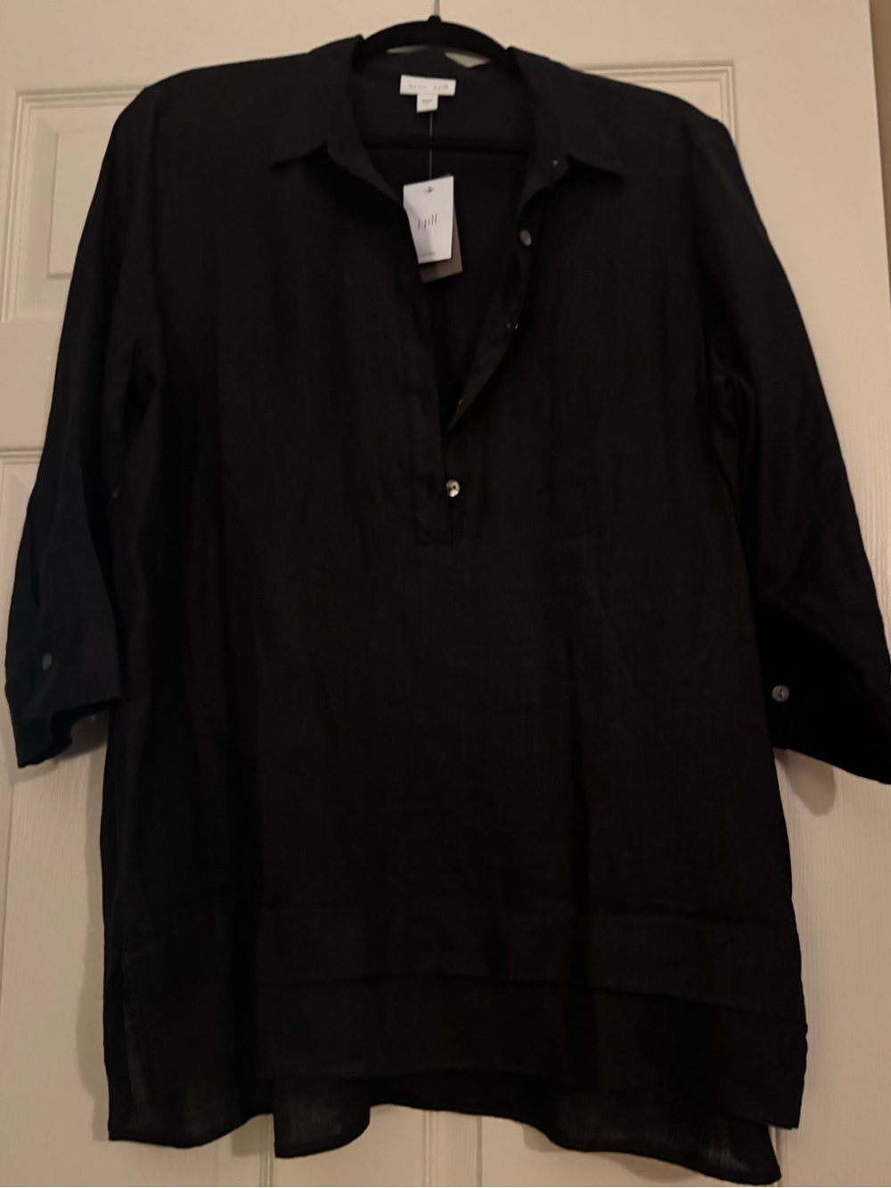 J. Jill Black Button-Front Tunic